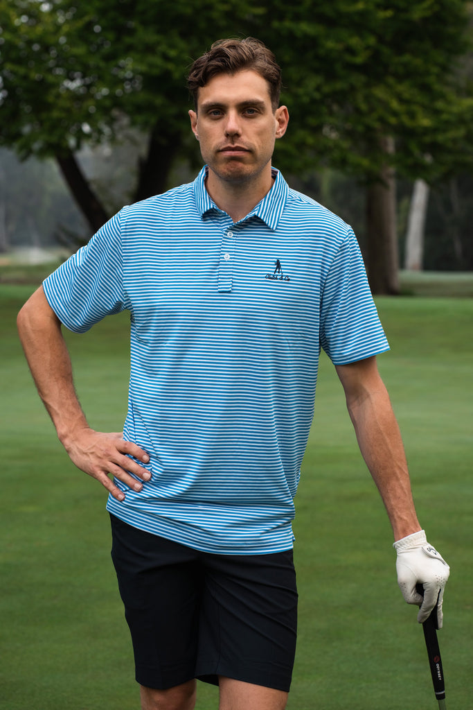 On Course in the NEW Tour Golf Polos