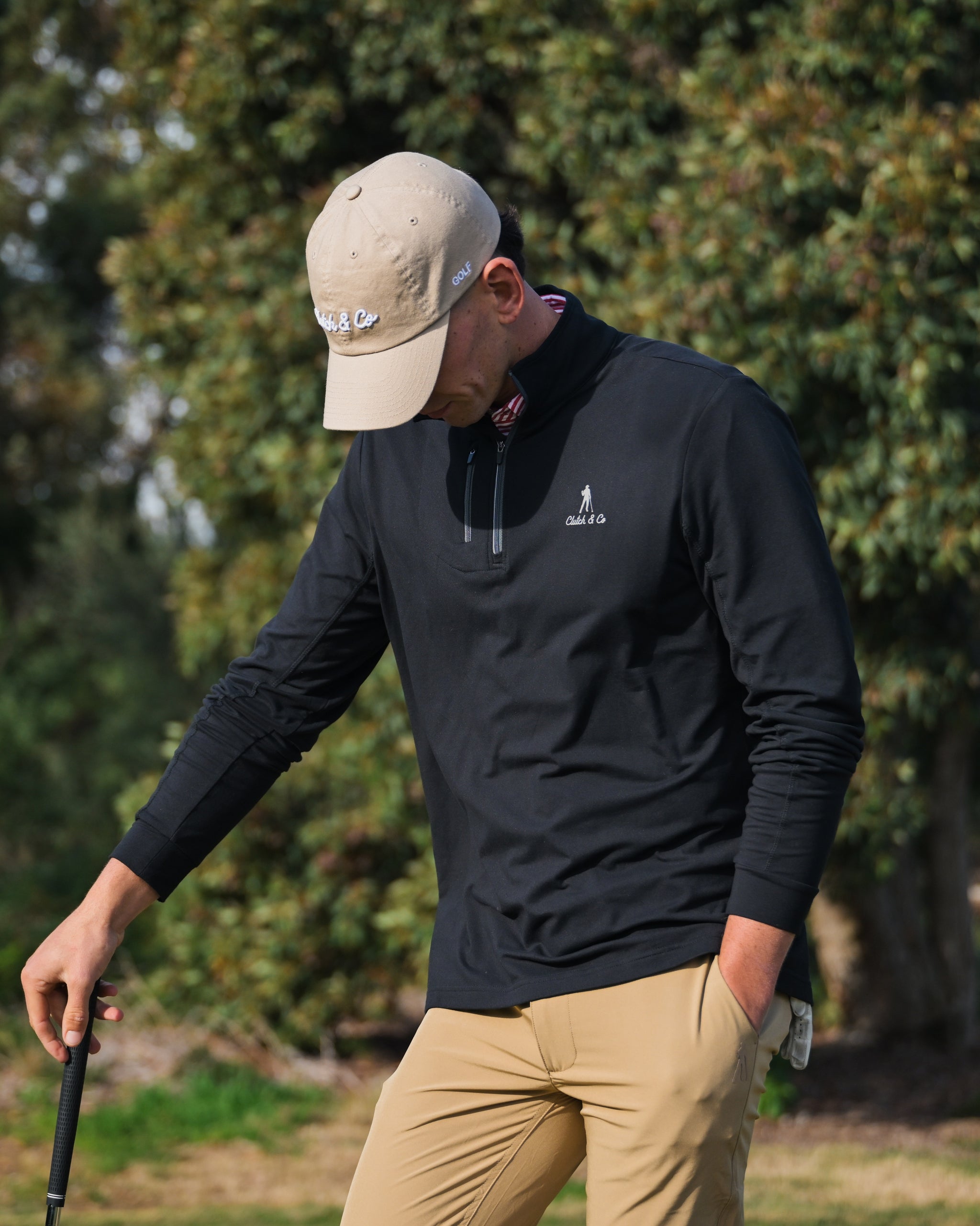 1/4 Zip Performance Top - Black – Clutch & Co