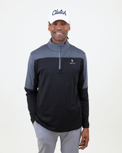 1/4 Zip Performance Top - Black/Slate