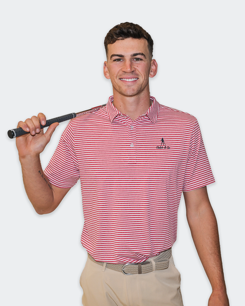 Men's Tour Newcastle Polo - Heather Red/White