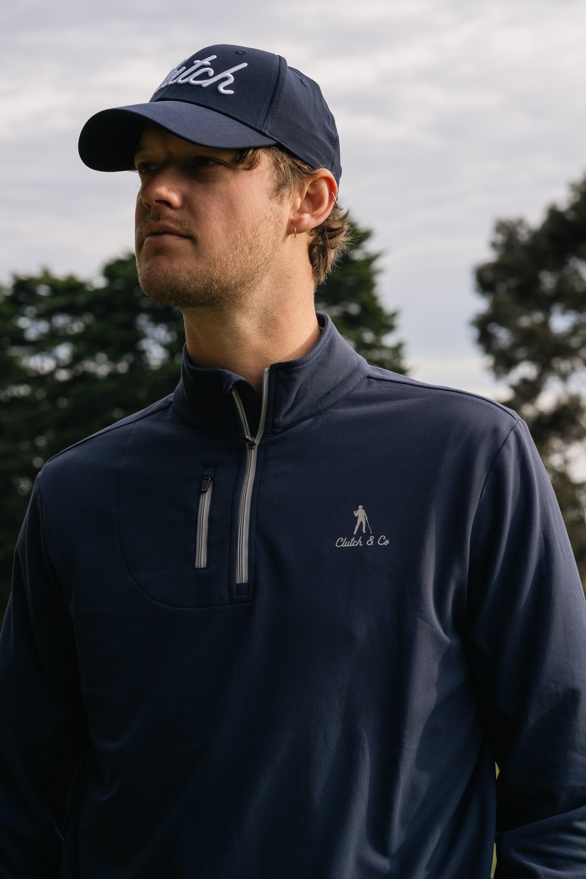 1/4 Zip Performance Top - Navy – Clutch & Co