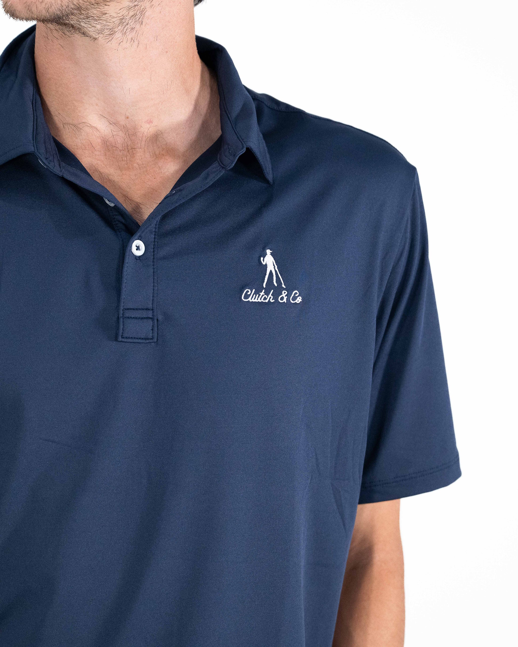 Men's Tour Golf Polo - Dark Denim – Clutch & Co